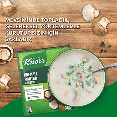 Knorr Hazır Çorba Kremalı Mantar 4 Kişilik, 63 g