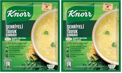 Knorr Hazır Çorba Şehriyeli Tavuk 4 Kişilik, 51 g 2li paket