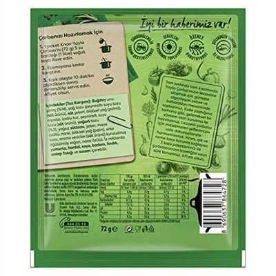 Knorr Hazır Çorba Yayla Çorbası 72 g 3lü paket