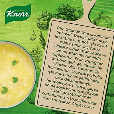 Knorr Şehriyeli Tavuk Çorbası, 51 g, 3lü