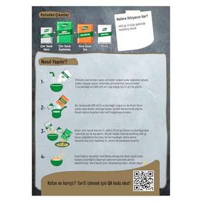 Knorr Yemek Kiti Kore Usulü Kızarmış Tavuklu Pilav 3-4 Kişilik 370g