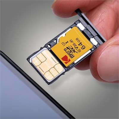 KODAK Adaptörlü 64GB UHS-I U3 V30 A1 Ekstra Performans microSD