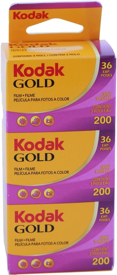 Kodak Altın 36 ekran, eksi renk, orta hız, sarı, 3 adet