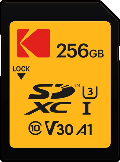 Kodak SD kart 256 GB UHS-I U3 V30 SDHC/XC – Hafıza kartı – Okuma hızı 95 MB/sye kadar – Yazma hızı maks. 85 MB/s – 4K Ultra HD Video ve HD Fotoğraf Kaydetme – SD Kart