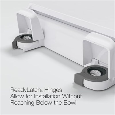 KOHLER 4639-RL-0 Cachet ReadyLatch Quiet Close Yuvarlak Klozet Kapağı, Beyaz