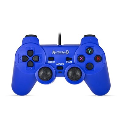 Kontorland Kablolu PC Gamepad – D-Input & X-Input Destekli Çift Titreşimli USB Oyun Kolu