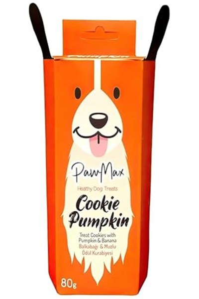 Köpek Ödül Maması Balkabaklı & Muzlu – Pawmax Cookie Pumpkin Doğal Glukozamin Destekli 80 g