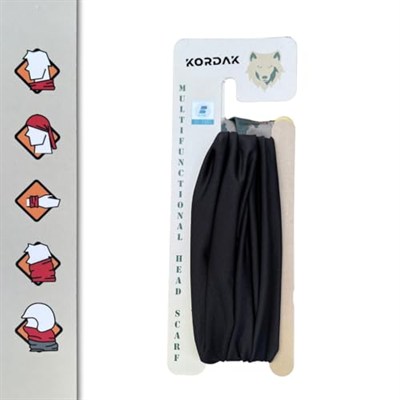 KORDAK Siyah Askeri Bandana Buff
