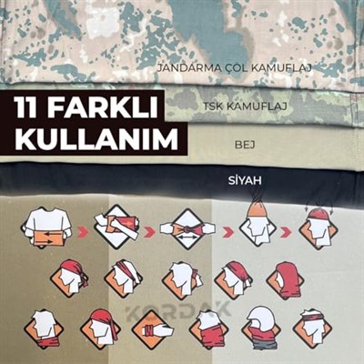 KORDAK TSK Kamuflaj Askeri Bandana Buff