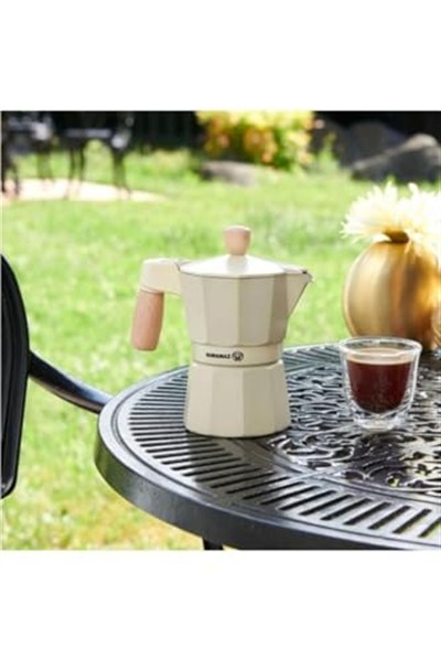 Korkmaz Etna 3 Fincan Beyaz Moka Pot 150 ml A5571