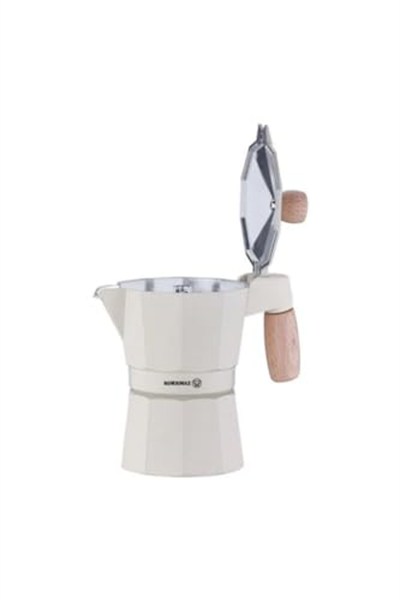 Korkmaz Etna 3 Fincan Beyaz Moka Pot 150 ml A5571