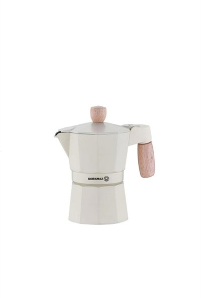 Korkmaz Etna 3 Fincan Beyaz Moka Pot 150 ml A5571