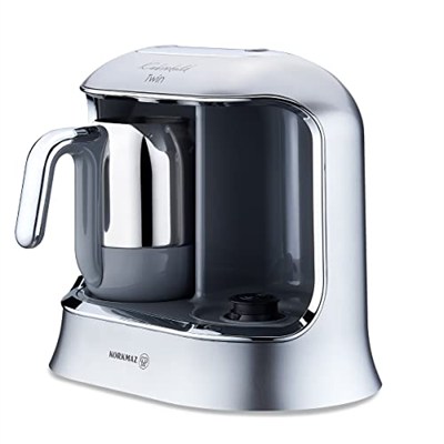 Korkmaz Kahvekolik Twin Kahve Makinesi Inox Krom