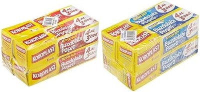 Koroplast Büyük Boy 80li 4 Al 3 Öde Buzdolabı Poşeti (4 x 20 Adet) ve Koroplast Küçük Boy 160lı 4 Al 3 Öde Buzdolabı Poşeti (4 x 40 Adet)