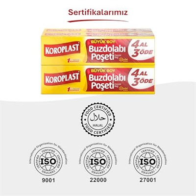 Koroplast Büyük Boy Buzdolabı Poşeti 4 Al 3 Öde Ekonomik Paket, Ekonomik Buzdolabı Poşeti Büyük Boy 80li Set, BPA İçermez, Sızdırmaz Saklama Torbası, Meyve, Sebze Yemek, Gıda Saklama Torbası (4 x 20)