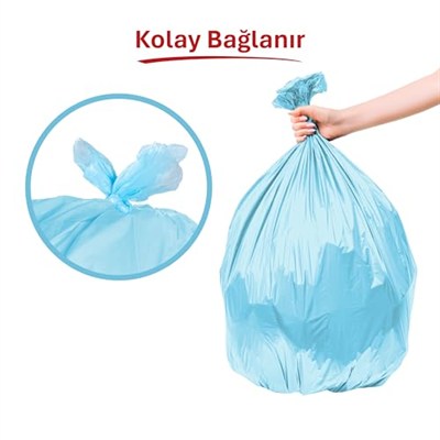 Koroplast Büyük Boy Çöp Poşeti 10lu 65x80 cm, Sızdırmaz ve Yırtılmaz, Ekonomik Büyük Boy Çöp Torbası, Geri Dönüştürülebilir Atık Torbası, Doğa Dostu, Sürdürülebilir, Güçlü ve Dayanıklı Çöp Poşeti