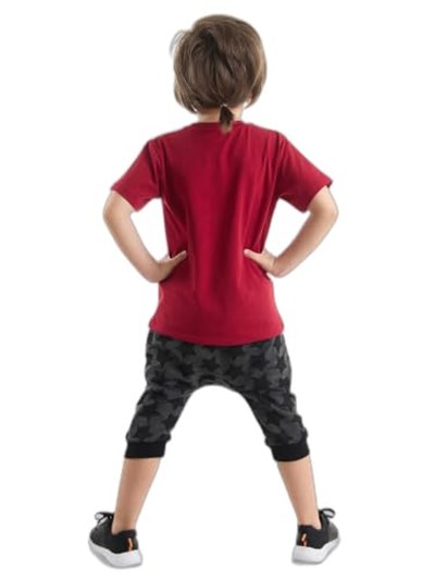 Korsan Kuralı Erkek Çocuk T-shirt Kapri Şort Takım