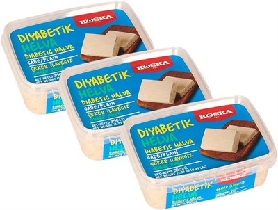 Koska Diyabetik Sade Helva, Şeker İlavesiz, 350 gr, 3lü Paket