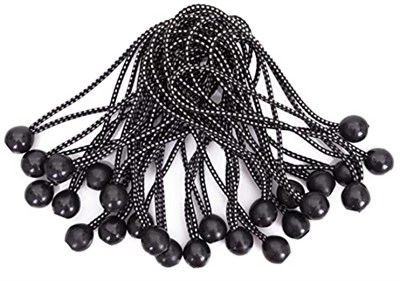 Kotap BB-9B Top Bungee Kordonu, Ağır Hizmet ve Çok Yönlü, İç ve Dış Mekan, Branda Bağlama, Organize ve Güvenli, 22,7 cm, Siyah, 50li Paket