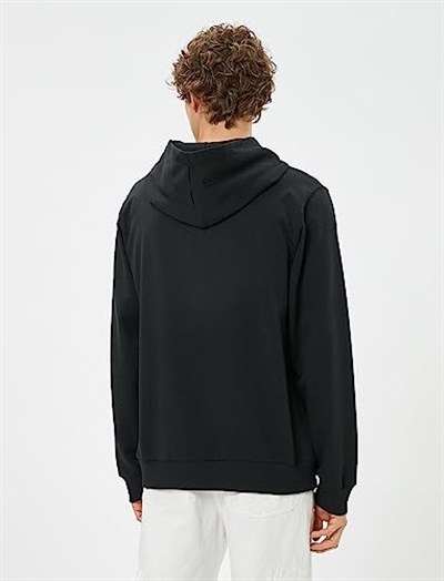 Koton Bisiklet Yaka Uzun Kollu Slogan Baskılı Sweatshirt Sweatshirt Erkek