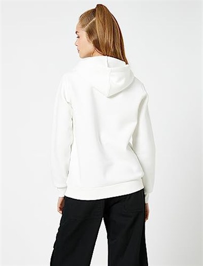 Koton Kapüşonlu Sweatshirt Basic Kanguru Cepli Uzun Kollu Sweatshirt Kadın