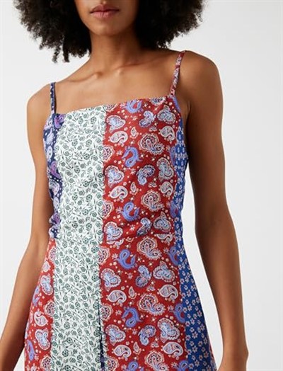 Koton Şort Tulum Patchwork İnce Askılı