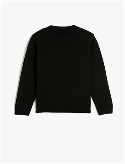Koton Sweater Knit Basic Long Sleeve Half Stand Up Neck