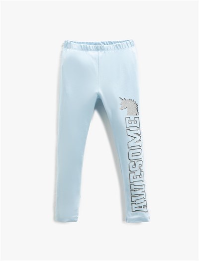 Koton Unicorn Tayt Beli Lastikli Pamuklu