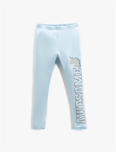 Koton Unicorn Tayt Beli Lastikli Pamuklu