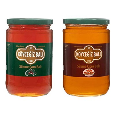 Köyceğiz Balı Çam Balı - Çiçek Balı 850 G Cam Kavanoz Paketi