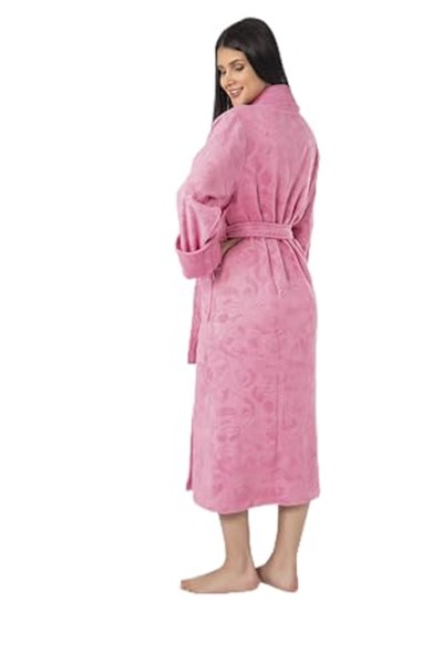 Koyu Gri Jakarlı Bambo Cotton Bayan Sabahlık