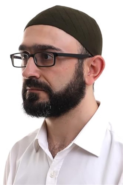 Koyu Haki Kışlık Çapraz Desenli Dokuma Takke