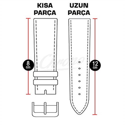 Koyu Kahverengi Hakiki Deri Saat Kordonu Kayış 20-22mm
