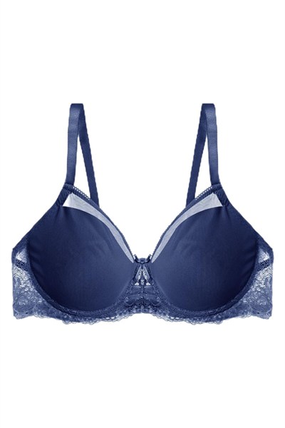 Koza Underwear Kadın Tül Detaylı Dolgusuz Toparlayıcı Minimizer Sütyen