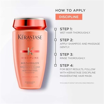 Kérastase Disiplin, Pürüzsüzleştirici Kabarma Önleyici Şampuan, Asi Saçlar İçin, Bain Fluidealiste, 250ml