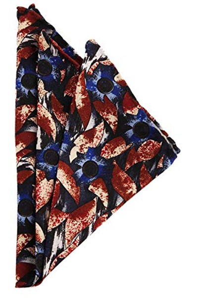 Kravatkolik Çok Renkli Motif Baskılı İpek Mendil SPS152
