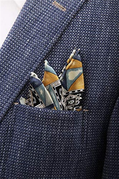 Kravatkolik Çok Renkli Motif Baskılı İpek Mendil SPS412