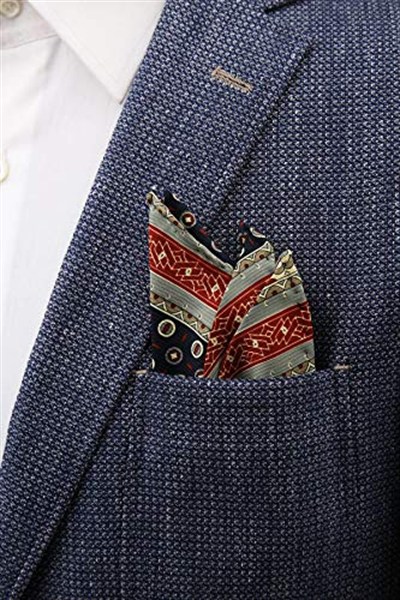 Kravatkolik Çok Renkli Motif Baskılı İpek Mendil SPS326