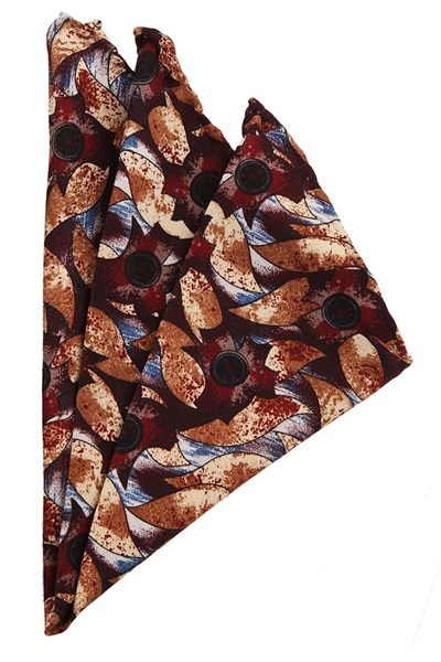 Kravatkolik Çok Renkli Motif Baskılı İpek Mendil SPS153