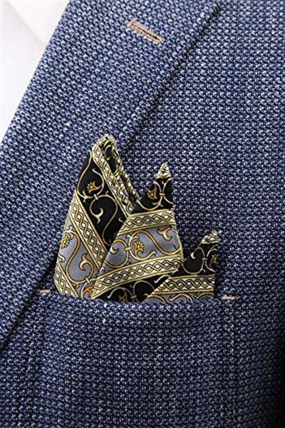 Kravatkolik Çok Renkli Motif Baskılı İpek Mendil SPS388