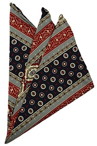 Kravatkolik Çok Renkli Motif Baskılı İpek Mendil SPS326