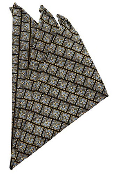 Kravatkolik Gri Motif Baskılı İpek Mendil SPS176