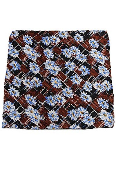 Kravatkolik Kahverengi Motif Baskılı İpek Mendil SPS158