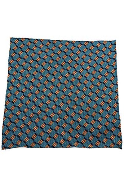 Kravatkolik Lacivert Motif Baskılı İpek Mendil SPS154