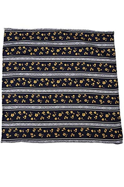 Kravatkolik Lacivert Motif Baskılı İpek Mendil SPS410