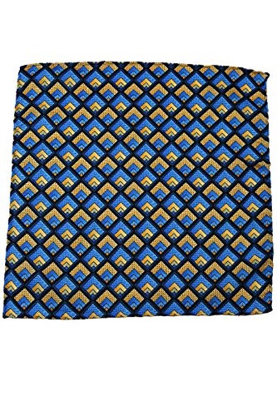 Kravatkolik Mavi Motif Baskılı İpek Mendil SPS308
