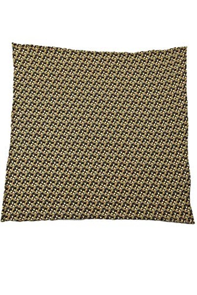 Kravatkolik Sarı - Lacivert Motif Baskılı İpek Mendil SPS405