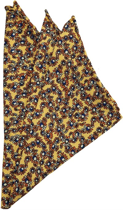 Kravatkolik Sarı Motif Baskılı İpek Mendil SPS431