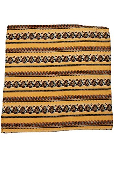 Kravatkolik Sarı Motif Baskılı İpek Mendil SPS293