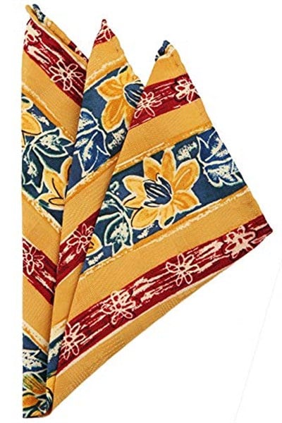 Kravatkolik Sarı Motif Baskılı İpek Mendil SPS205